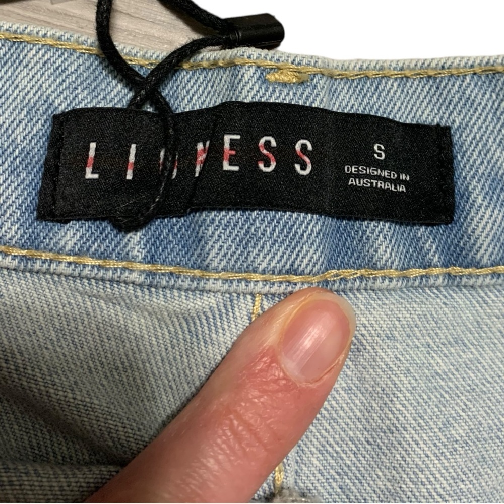 NEW Lioness Cobain Distress Wide Leg Light Wash Blue Jeans Women’s Size 4 - Picture 10 of 11